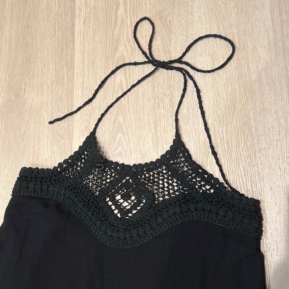 BLACK CROCHET SLIP DRESS FOR SUMMER! Anthropologie Brand. - Picture 2 of 4